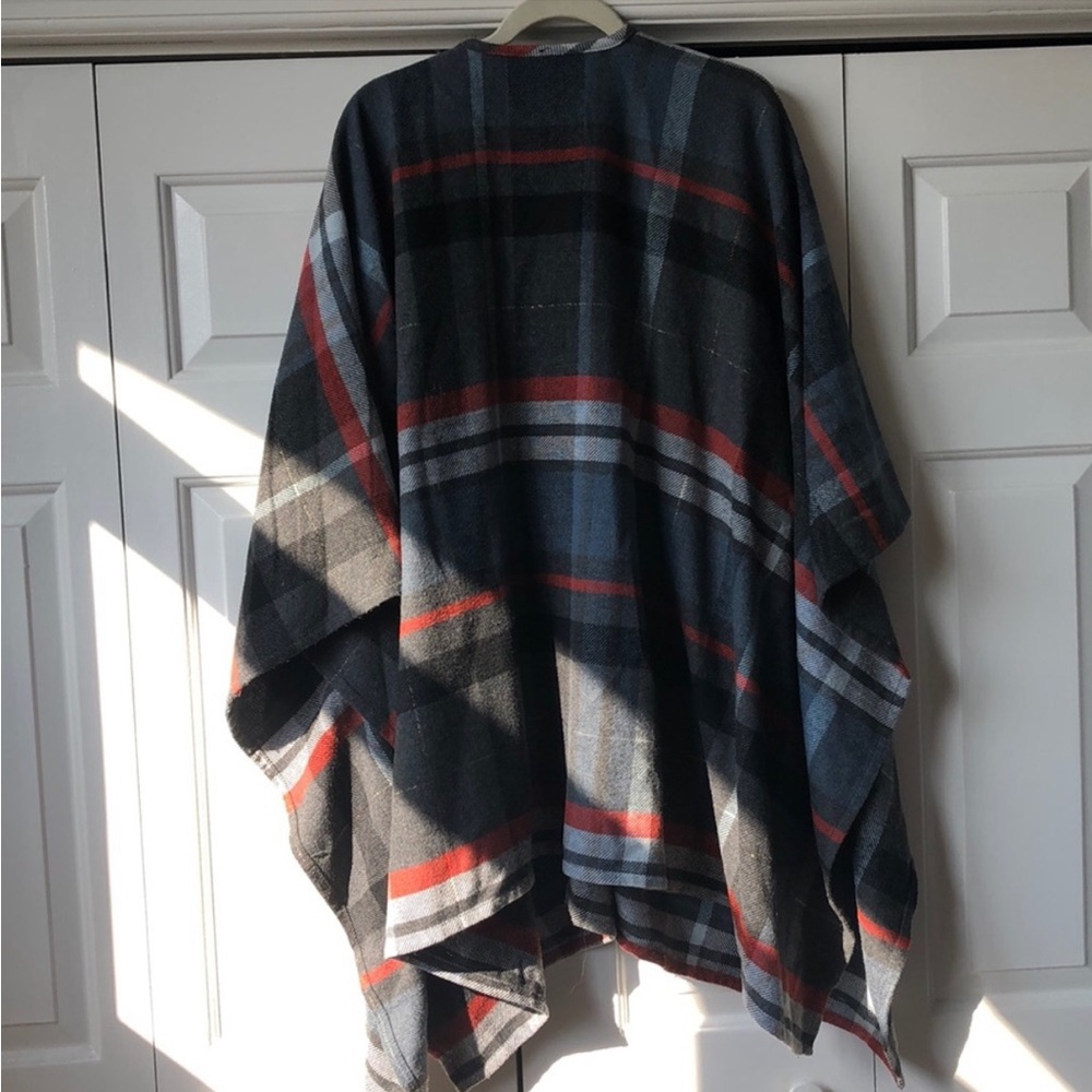 Plaid Poncho Wrap